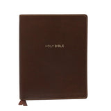 NKJV, Journal the Word Reference Bible, Imitation Leather, Brown, Red Letter Edition, Comfort Print: Let Scripture Explain Scripture. Reflect on What You Learn