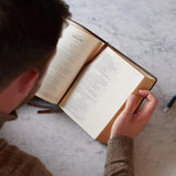 NKJV, Journal the Word Reference Bible, Imitation Leather, Brown, Red Letter Edition, Comfort Print: Let Scripture Explain Scripture. Reflect on What You Learn