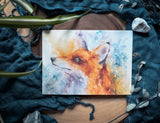 Dawn Fox Watercolor A7 Greeting Card