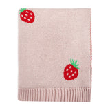 Strawberry - Organic Cotton Jacquard Baby Blanket