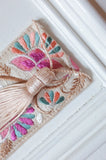 Pinky Dandelion - Handmade Embroidered Bookmark