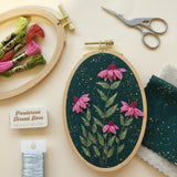 3D Coneflowers - Floral Embroidery Kit For Intermediate Stitchers