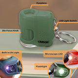20x Lighted Pocket Microscope Keychain For Children
