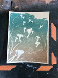 Chanterelles 8x10in Screenprint