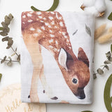 Miaoberry Woodland 100% Organic Cotton Muslin Milestone Blanket