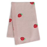 Strawberry - Organic Cotton Jacquard Baby Blanket