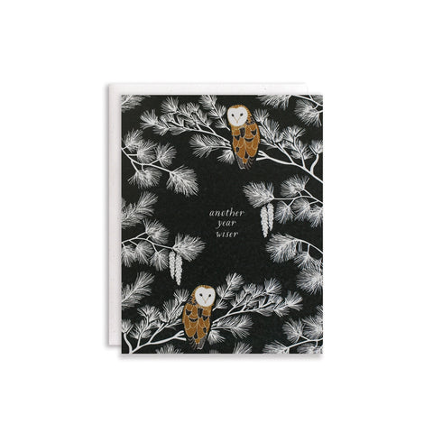 Wise Owl Card - Another Year Wiser