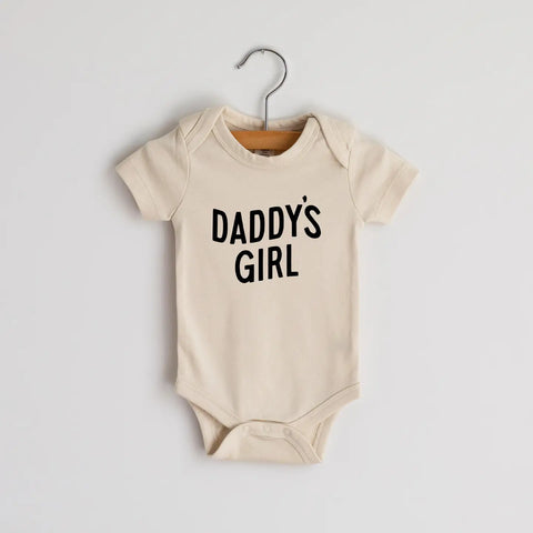 Cream Daddy's Girl Modern Organic Baby Onesie