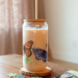 Butterfly Glass Glass Coffee Cup Tumbler