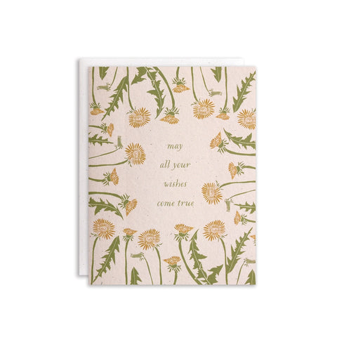 Birthday Dandelions Card - May All Your Wishes Come True