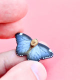 Blue Butterfly Necklace
