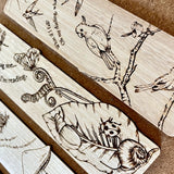 Wooden Bookmark- Birds