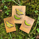 Polyphemus Caterpillar Enamel Pin