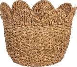 Braided Bankuan & Rattan Baskets w/ Scalloped Edge, Set of 3