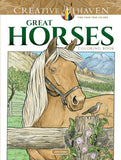 Creative Haven: Great Horses Coloring Book (Adult Coloring Books: Animals)