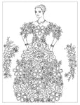 Enchanting Flower Fashions Coloring Book (Adult Coloring Books: Flower Fashions) by Ming-Ju Sun
