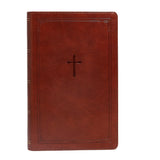 NKJV, Reference Bible, Personal Size, Large Print, Leathersoft, Brown, Red Letter Edition, Comfort Print: Holy Bible, New King James Version