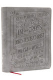 NKJV, Journal Reference Edition Bible, Verse Art Cover Collection, Leathersoft, Gray, Red Letter, Comfort Print: Let Scripture Explain Scripture. Reflect on What You Learn