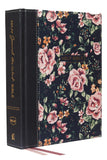 NKJV, Journal the Word Bible, Cloth Over Board, Gray Floral, Red Letter Edition, Comfort Print: Reflect, Journal, or Create Art Next to Your Favorite Verses