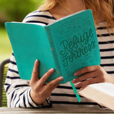 NKJV, Thinline Youth Edition Bible, Verse Art Cover Collection, Turquoise Leathersoft, Red Letter, Comfort Print: Holy Bible, New King James Version