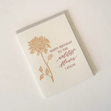 "Happy Birthday, Wildest Flower I Know" Letterpress Card