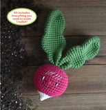 Crochet Your Veggies Amigurumi Kit Radish: Everything You Need Is Included: 100%-Cotton Yarn, Crochet Hook, Stitch Marker, Tapestry Needle, Fiberfill by Schiffer Publishing