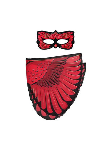 Red Cardinal Bird Wings + Mask