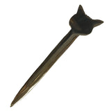Solid Brass Fox Head Letter Opener Vintage-Style