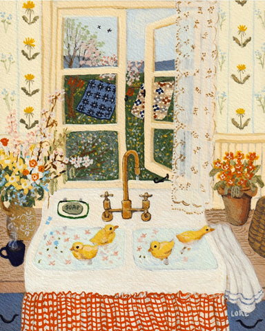 Forget-Me-Not Spring Art Print by Loré Pemberton