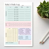 Baby & Newborn Daily Care Log: 50-Page Notepad
