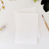Birds Paintable Watercolor Notecard Set by Emily Lex