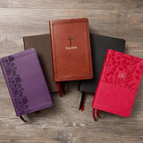KJV Holy Bible: Large Print Single-Column with 43,000 End-Of-Verse Cross References, Brown Leathersoft, Personal Size, Red Letter, Comfort Print: King