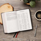 KJV Holy Bible: Large Print Single-Column with 43,000 End-Of-Verse Cross References, Brown Leathersoft, Personal Size, Red Letter, Comfort Print: King
