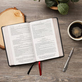 KJV Holy Bible: Large Print Single-Column with 43,000 End-Of-Verse Cross References, Brown Leathersoft, Personal Size, Red Letter, Comfort Print: King