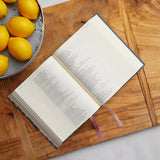 NKJV, Journal the Word Bible, Hardcover, Gray, Red Letter Edition, Comfort Print: Reflect, Journal, or Create Art Next to Your Favorite Verses