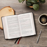KJV Holy Bible: Large Print Single-Column with 43,000 End-Of-Verse Cross References, Brown Leathersoft, Personal Size, Red Letter, Comfort Print: King