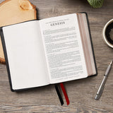 KJV Holy Bible: Large Print Single-Column with 43,000 End-Of-Verse Cross References, Brown Leathersoft, Personal Size, Red Letter, Comfort Print: King