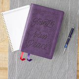 NKJV, Giant Print Center-Column Reference Bible, Verse Art Cover Collection, Leathersoft, Purple, Thumb Indexed, Red Letter, Comfort Print: Holy Bible