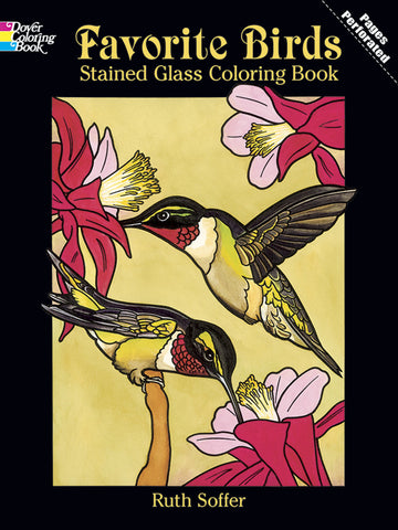 Favorite Birds Stained Glass Coloring Book (Dover)