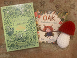 Fairy Fun Mushroom Bundle (My Fairy Library, Oak: The Littlest Leaf Girl, Locally Crocheted Mushroom)