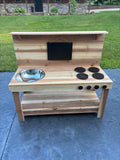 Locally Custom-Build Handcrafted All Cedar Kid's Mud Kitchen Playset