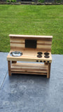 Locally Custom-Build Handcrafted All Cedar Kid's Mud Kitchen Playset