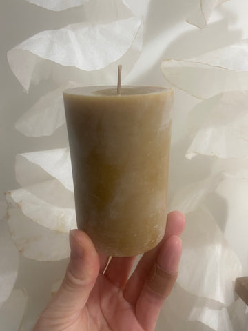 Handmade Beeswax Pillar Candle