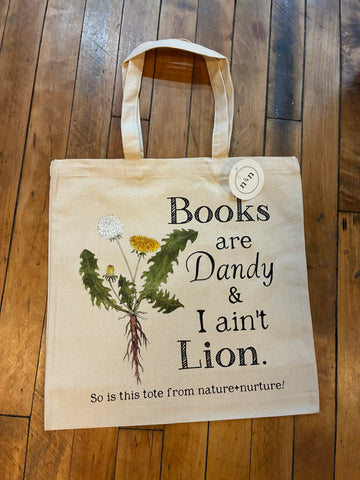 Books are Dandy n+n Canvas Tote Bag by Twig & Moth
