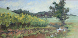 Small Sunflower Field Oil Painting by Nancy Hawkins