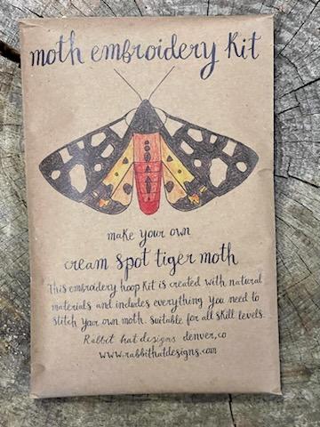 Cream Spot Tiger Moth DIY Embroidery Kit