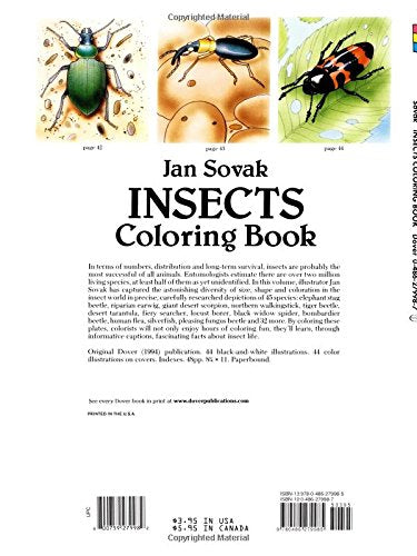 Insects Coloring Book (Dover Nature Coloring Book) – nature+nurture