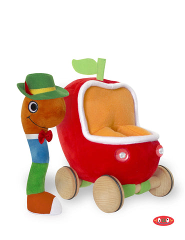 Richard Scary's Lowly Worm Soft Toy with Apple Car