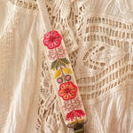 Poppy Light Handmade Embroidered Pacifier Strap/Clip