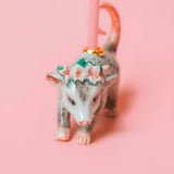 Heirloom Porcelein Opossum Cake Topper